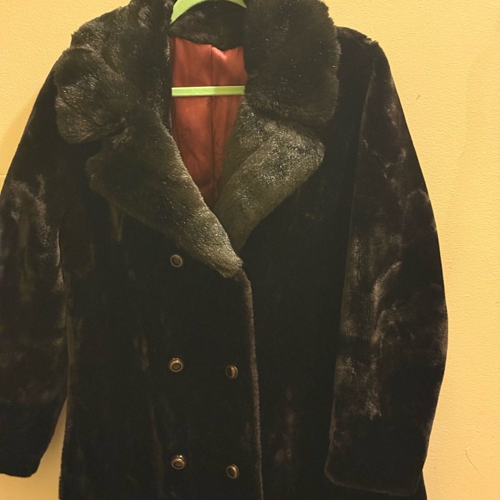 Chic Black Faux Fur Teddy Jacket